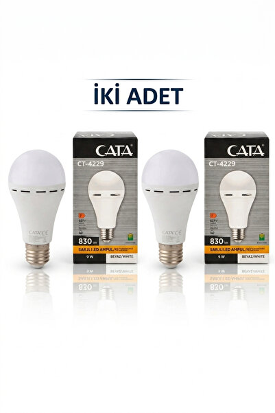 cesaa elektirik CT-4229 9W ŞARJLI LED AMPUL (BEYAZ) 2 ADET