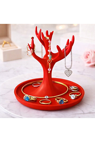 PAİPLAYSHOP Red Colored Jewelry Tree