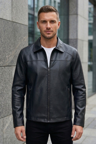 MOVENTO Men's Paris Model Leather Jacket