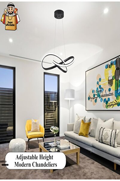 Generic Modern light luxury style irregular chandelier with remote control fo...