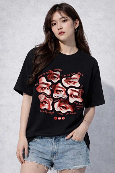 puolikuu Tricou oversize imprimat Arirang World Tour BTS