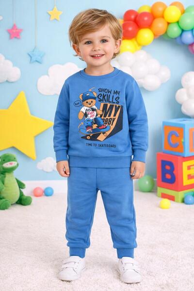 one depot only for quality life Children's Blue Tracksuit Set Sweatshirt Swea...