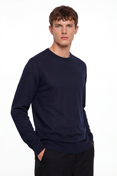 Giotelli Navy blue crew neck sweater