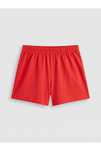 LC Waikiki Red Elastic Waist Women's Shorts Pajama Bottoms from Güli̇s Store