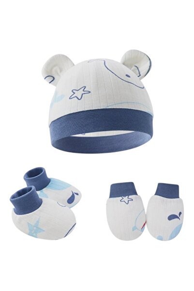Bambimici – Cozy Bundle Baby Hat, Mittens & Socks Set - Multicolor - 0M to 6M