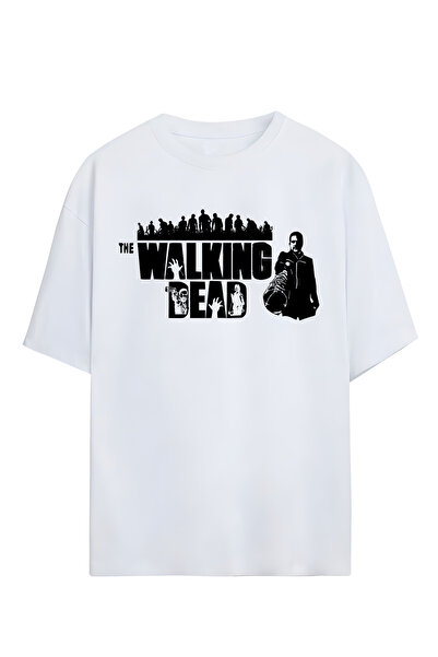 STİL-X Tricou oversize unisex cu imprimeu The Walking Dead, 100% bumbac