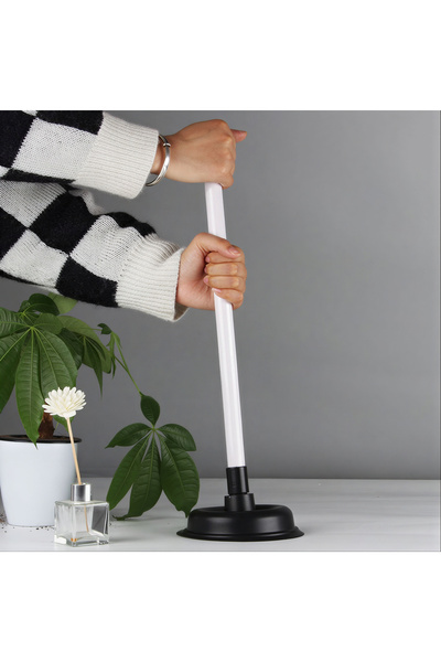 JML1 Desfundător 45cm, din cauciuc cu mâner metalic, pentru chiuvetă și cadă,...