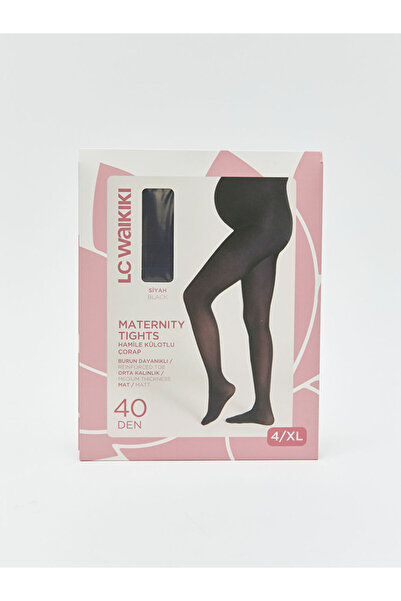 LC Waikiki Black 40 Denier Maternity Pantyhose