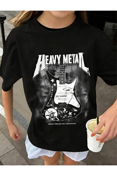 Oceanwear Heavy Metal - Short Sleeve Crew Neck Unisex Plain Black Tshirt