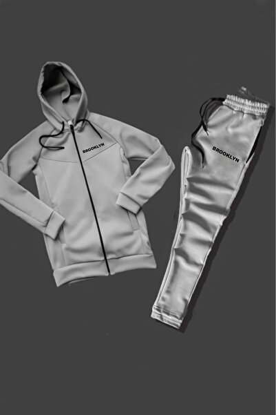 ByFourMan Black Men's Printed Scuba Bottom Top Tracksuit Set