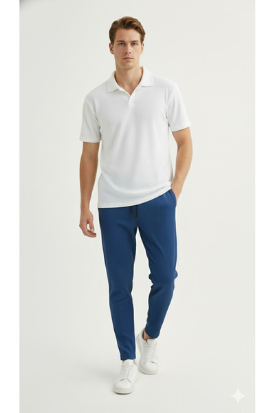 Fifty Color Premium Unisex Corduroy Polo Collar T-Shirt and Sweatpants Set