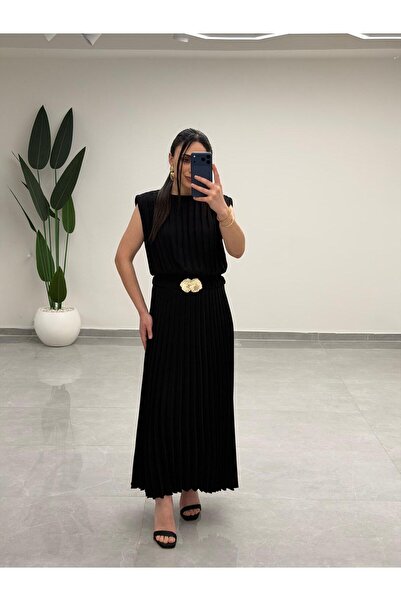 MARGA Piliseli Gold Belt Detailed Dress