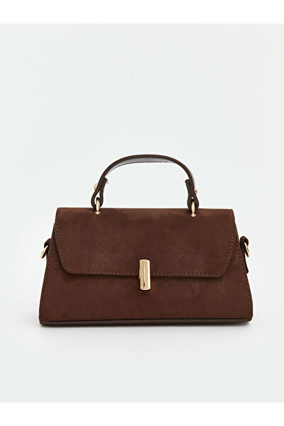 LC Waikiki Brown suede look women's shoulder bag