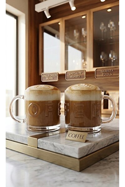 Herencia Mudanya 6’lı Cam Kupa Kahve Bardağı