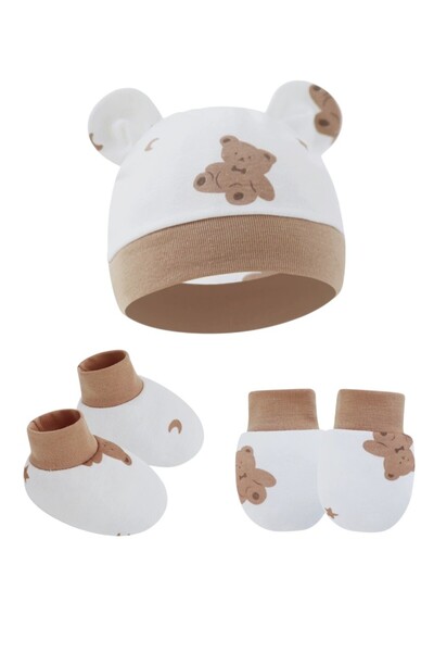 Bambimici – Cozy Bundle Baby Hat, Mittens & Socks Set - Multicolor - 0M to 6M