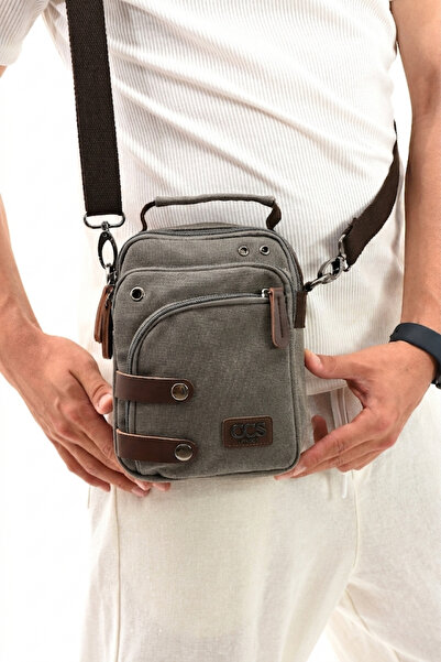 ÇÇS 31471 Canvas Handbag with Shoulder Strap Shoulder Bag Crossbody Bag Gray
