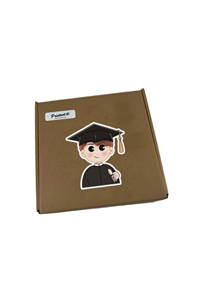 Printoot مجموعة هدايا التخرج تتضمن 7 قطع: كوب، حقيبة حمل، كرة ثلجية، وطقم قرط...