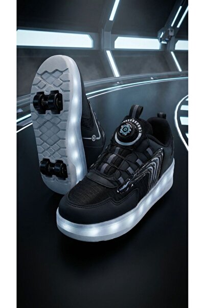 Vardem أحذية رياضية مضيئة مع عجلات وأحذية تزلج بعجلات، موديل تقويمي، عجلة سيل...