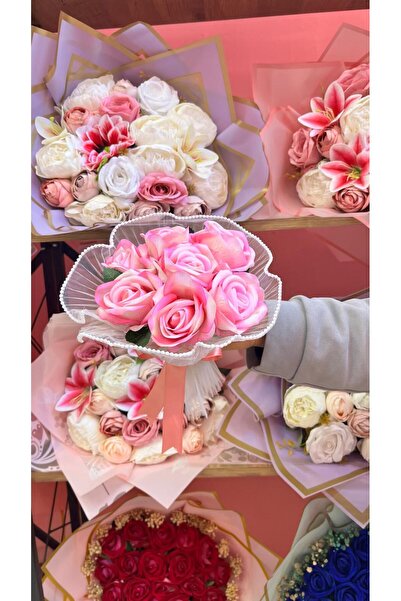 blackrosehediye KADİFE GÜL BUKETİ FIRFIRLI TÜLLÜ - GELİN ELİ - SEVGİLİYE HEDİ...