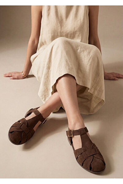 guijarro Καφέ Γνήσια Σανδάλια Ψαράδων από Σουέντ - Κορυφαίας Ποιότητας Χειροπ...