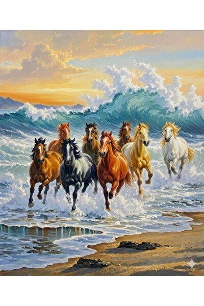 DUCK HOBY 65x50 Boncuklu Taş İşleme Mozaik Elmas Goblen Tablo Resim Boncuk Pu...