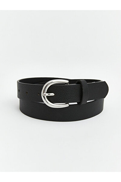 LC Waikiki Black Leather Look Women's Belt