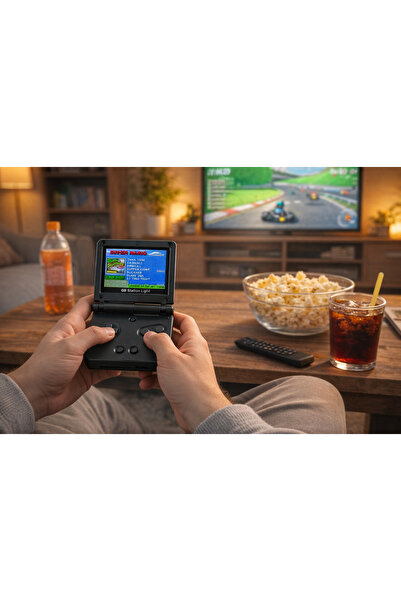 gen Retro Flip Handheld Game Console 3.0 Inch IPS Screen 3000 Games Rechargea...