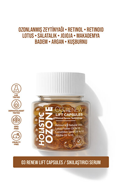 Holistic Ozone O3 Renew Lift Capsules 25 Adet Yaşlanma Karşıtı Retinol Serum ...