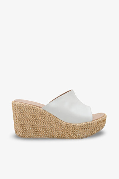 Cananın Pabuçları Opal Platform Straw Sole Women's Slippers