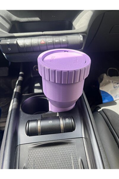 TRİDEON 3D Car Interior Trash Can Lilac Color