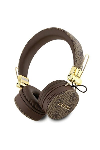 Guess Căști Over-Ear 4G cu Logo Metalic, Bluetooth 5.3, 40mm, IPX4, Maro