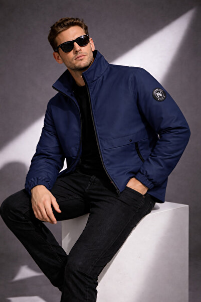 Sınwear Erkek Regular Fit Mont Mevsimlik Dik Yaka Şık Günlük Ceket