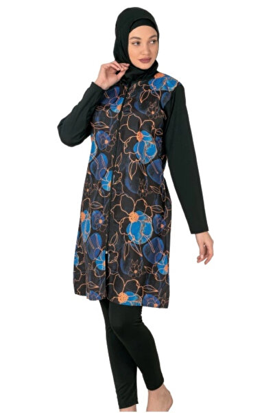 ALFA AKSESUAR 03 Fantasy 3440 Patterned Hijab Swimsuit