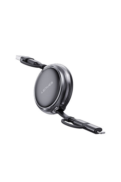 Lenyes LC552 4in1 USB-A - Type-C + Type-C to Lightning Makaralı Data ve Şarj ...
