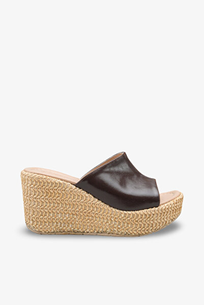 Cananın Pabuçları Opal Platform Straw Sole Women's Slippers