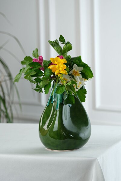 sera bianco Diya Vazo Antik Yeşil