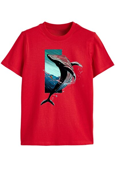 Rabona Fashion تي شيرت للأطفال مطبوع عليه Lord of the Sea - الحوت