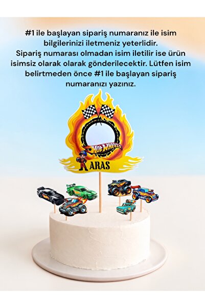 Sinem Gift HotWheels Doğum Günü Konsepti - HotWheels Cupcake Süsü - HotWheels...