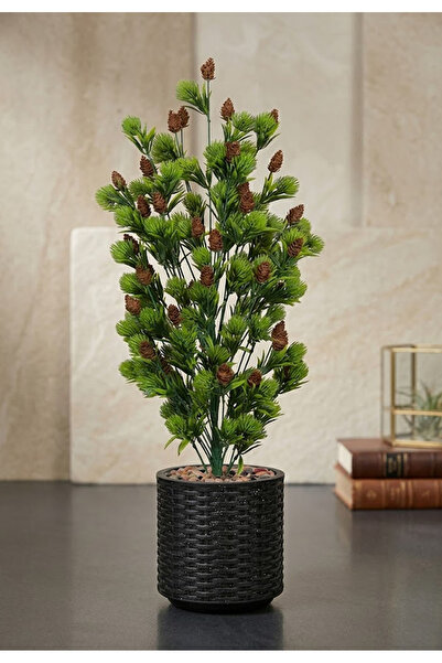 QAWAFIL HOME Green Rose Arrangement Plastic Basin