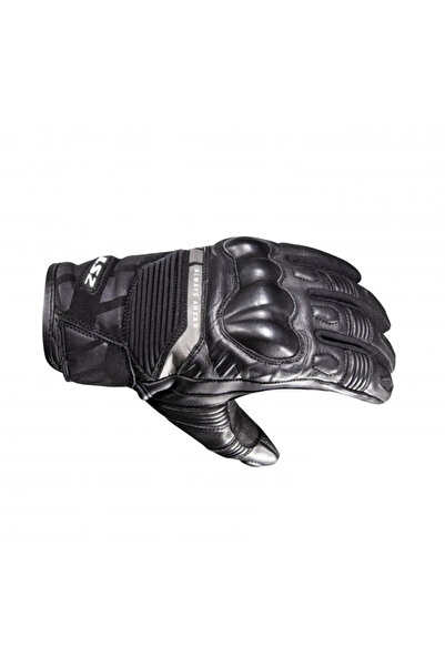 LS2 Octane leather motorcycle gloves, black color, size S