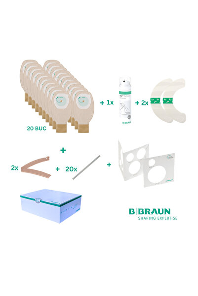 B-Braun Pachet PROXIMA pentru colostomie/ileostomie, cu 20 saci opaci 10–70mm...