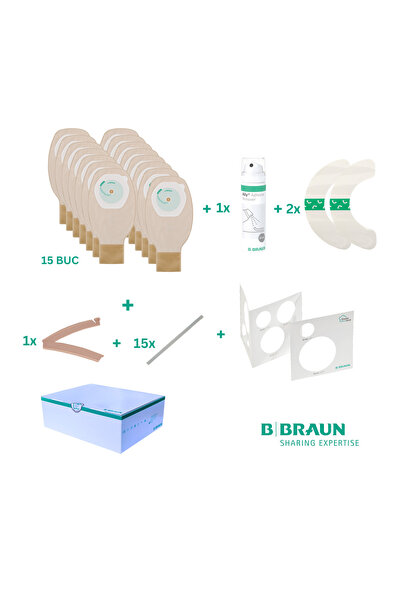 B-Braun Pachet PROXIMA pentru colostomie/ileostomie, cu 15 saci opaci 10–70mm...