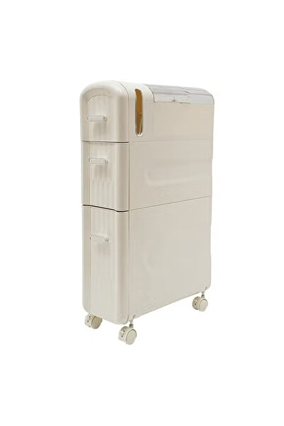 KEKE 3 Tier Bathroom Storage Cabinet and Drawer with Toilet Paper Holder