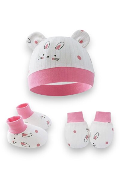 Bambimici – Cozy Bundle Baby Hat, Mittens & Booties Set - Multicolor - 0M to 6M