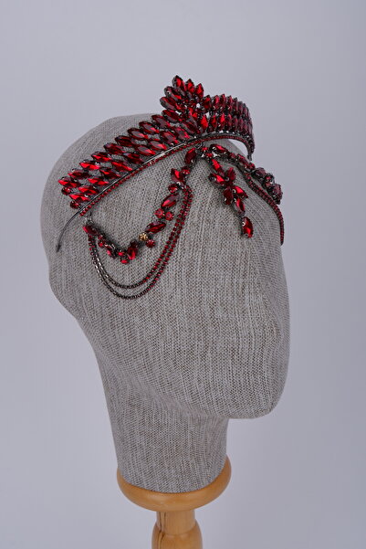 Hayalperest boncuk Κρυστάλλινο νυφικό στέμμα με λεπτομέρεια στο μέτωπο, αξεσο...