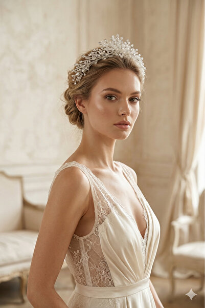 Limelia Crystal and Bead Embellished Special Design Bridal Evening Dress Henn...