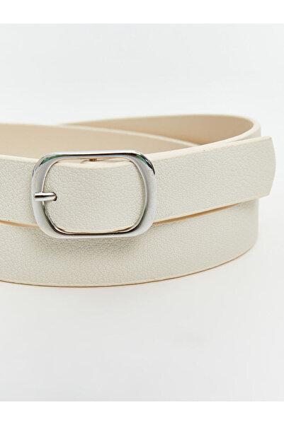 LC Waikiki Ecru Leather Look Women's Belt