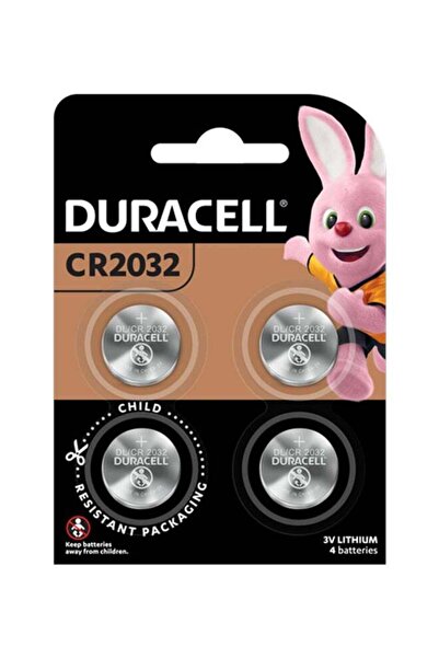 Duracell عبوة من 4 بطاريات ليثيوم 2032 طويلة الأمد 3 فولت بتقنية بيبي سيكيور