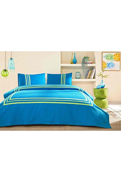 Özdilek Комплект покривал Ranforce для двоспального ліжка з блакитною неоново...