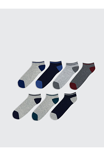 LC Waikiki Nevavm Color Blocked Men's Booties Socks 7-Pack